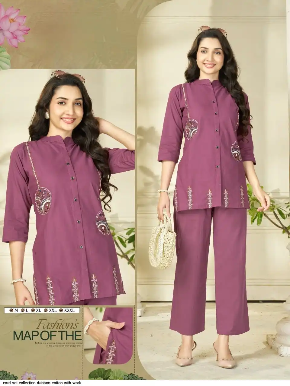 CORD SET COLLECTION DABBOO COTTON WITH WORK G