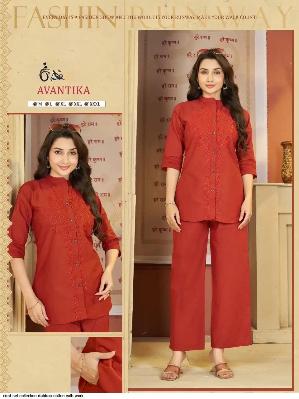 CORD SET COLLECTION DABBOO COTTON WITH WORK I