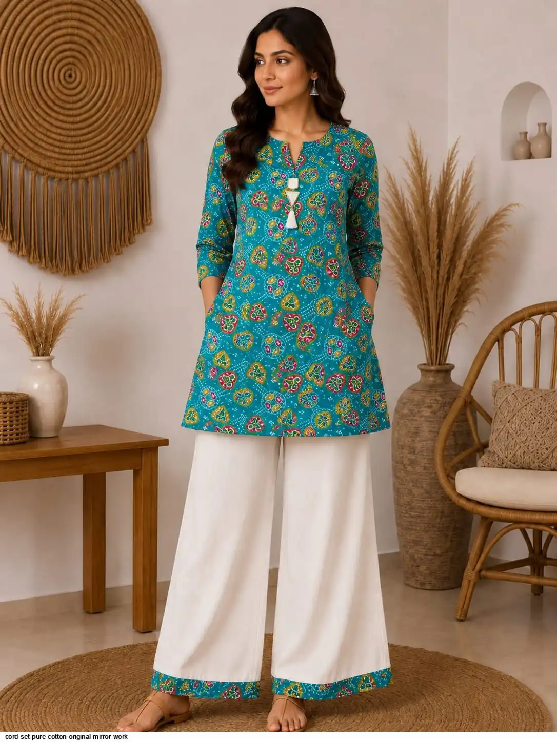 CORD SET PURE COTTON ORIGINAL MIRROR WORK B