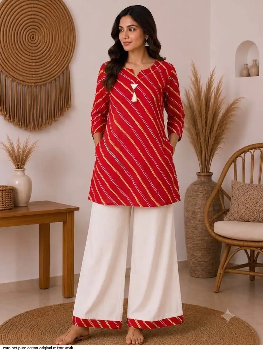 CORD SET PURE COTTON ORIGINAL MIRROR WORK A