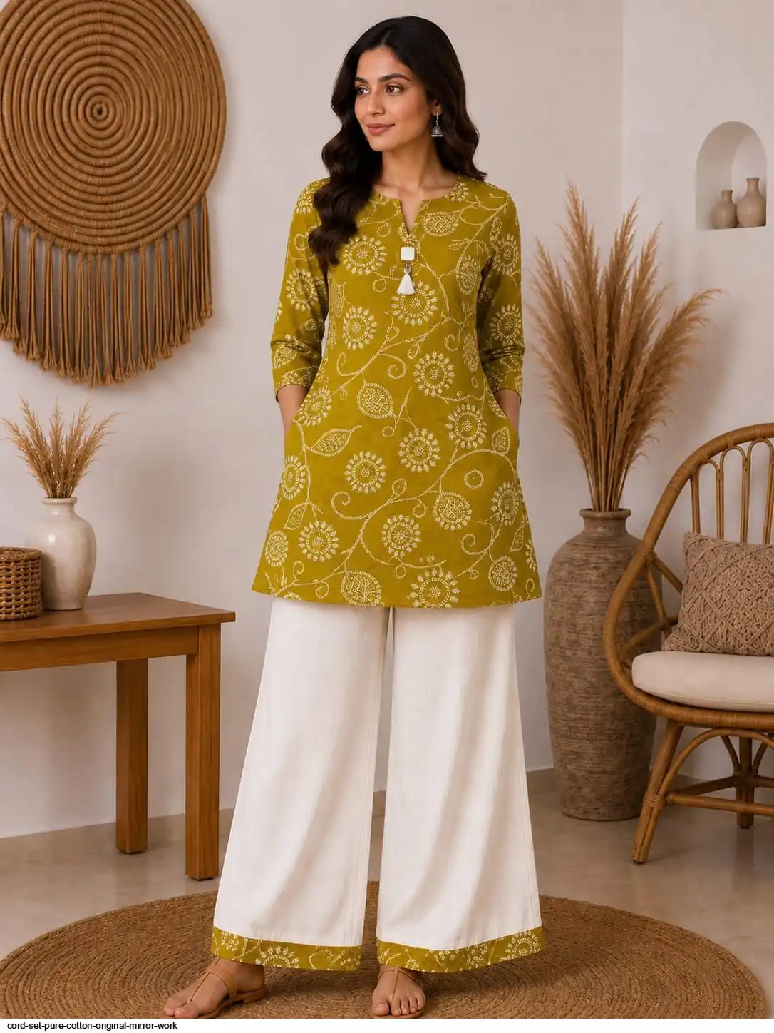 CORD SET PURE COTTON ORIGINAL MIRROR WORK D