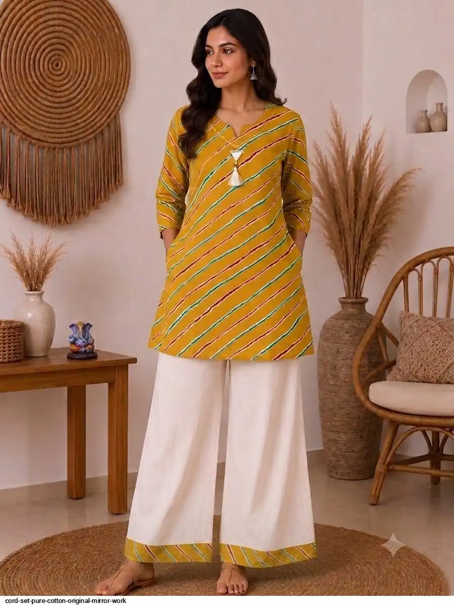 CORD SET PURE COTTON ORIGINAL MIRROR WORK C
