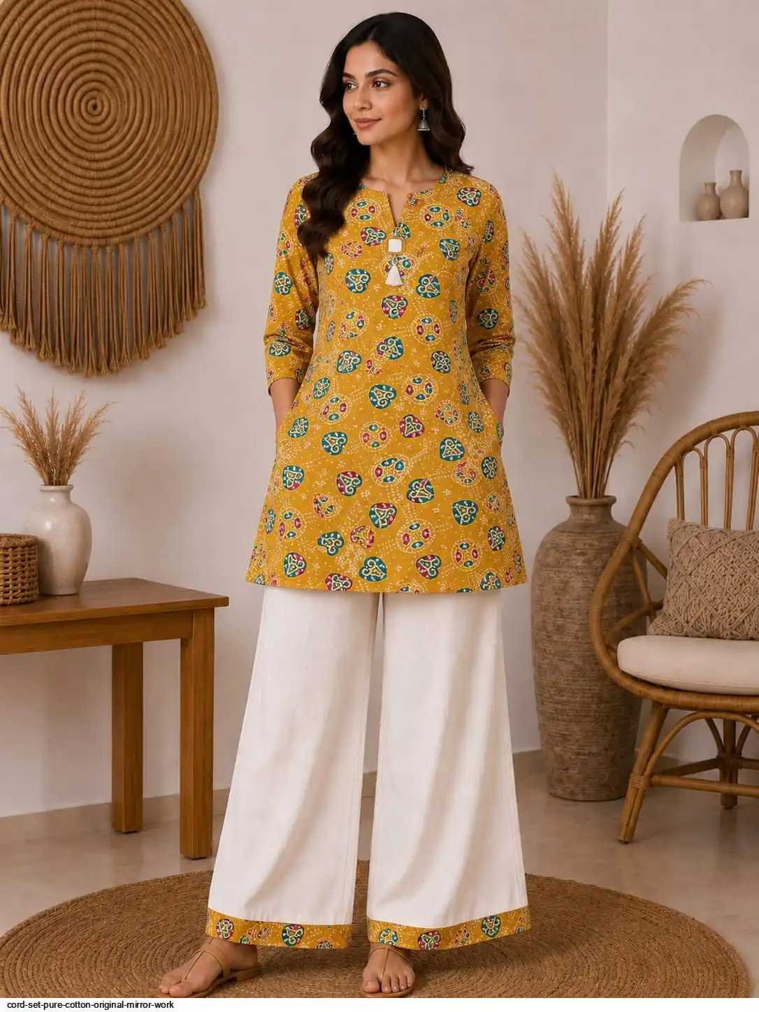 CORD SET PURE COTTON ORIGINAL MIRROR WORK G