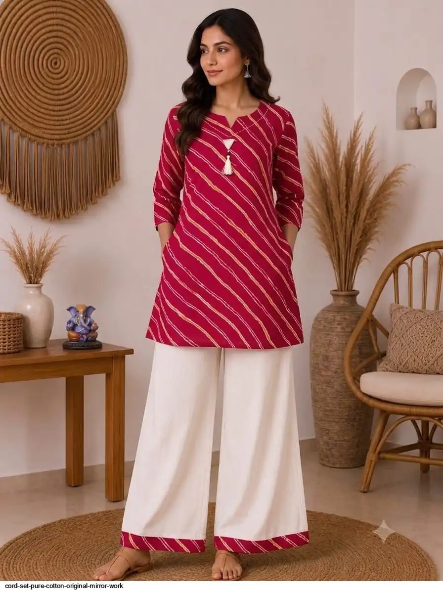 CORD SET PURE COTTON ORIGINAL MIRROR WORK F