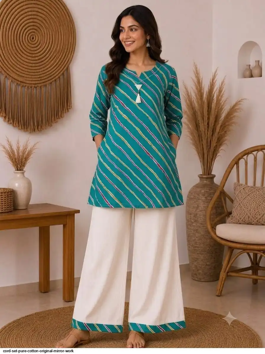 CORD SET PURE COTTON ORIGINAL MIRROR WORK H