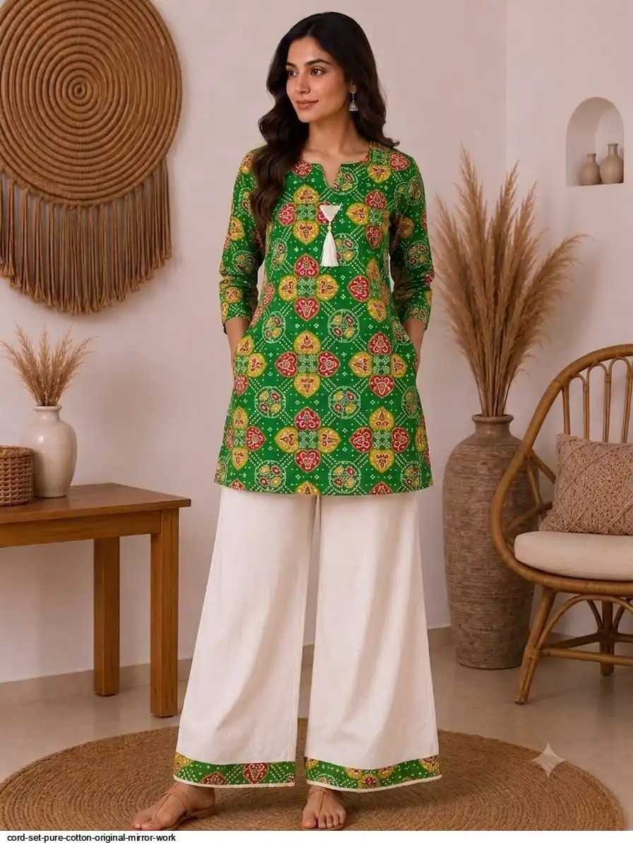 CORD SET PURE COTTON ORIGINAL MIRROR WORK I