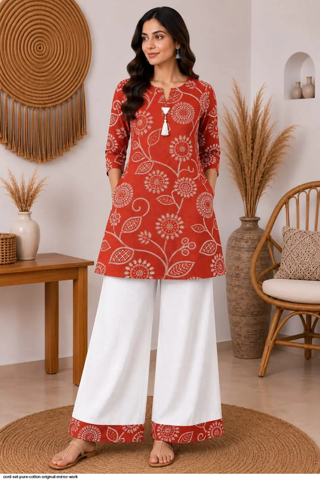 CORD SET PURE COTTON ORIGINAL MIRROR WORK L