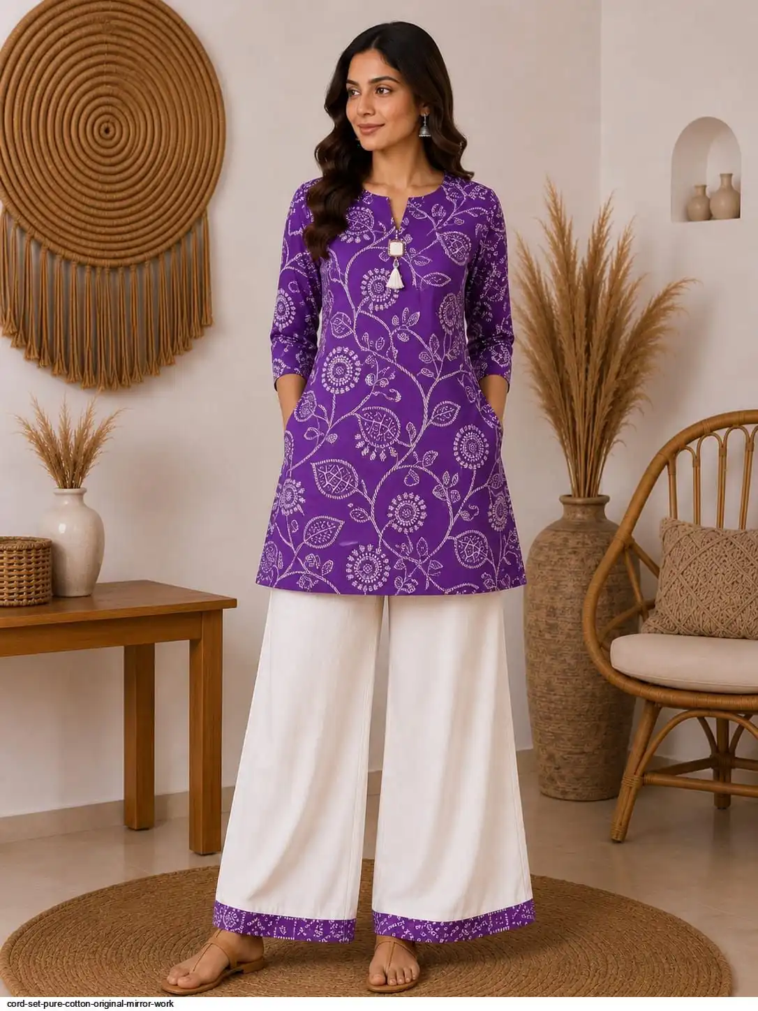 CORD SET PURE COTTON ORIGINAL MIRROR WORK K