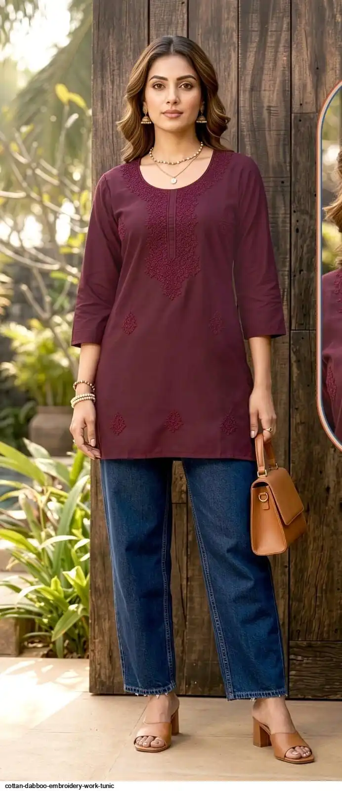 COTTAN DABBOO EMBROIDERY WORK TUNIC D