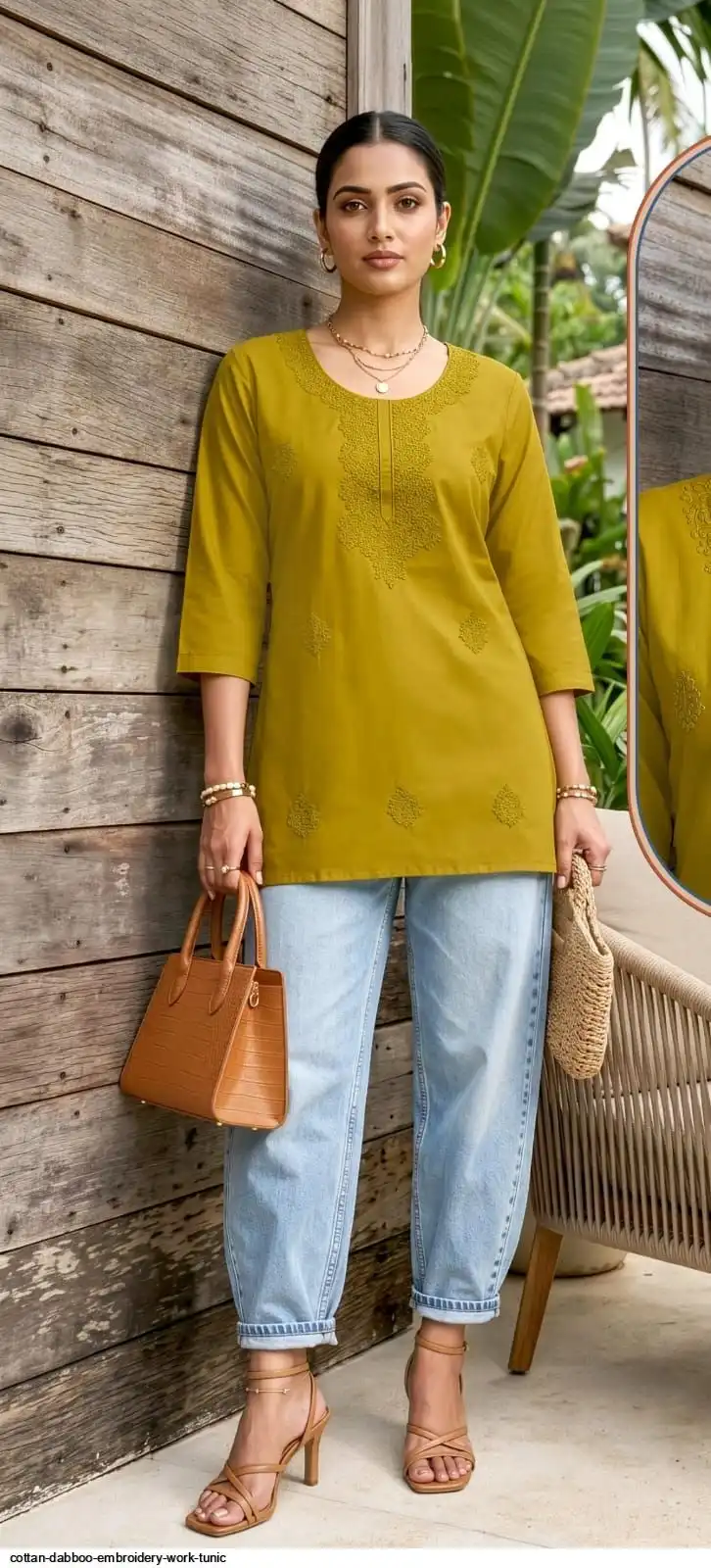 COTTAN DABBOO EMBROIDERY WORK TUNIC B