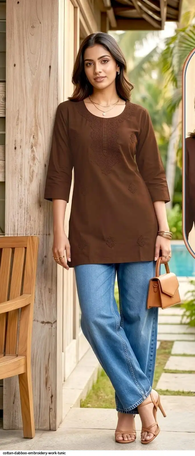 COTTAN DABBOO EMBROIDERY WORK TUNIC C