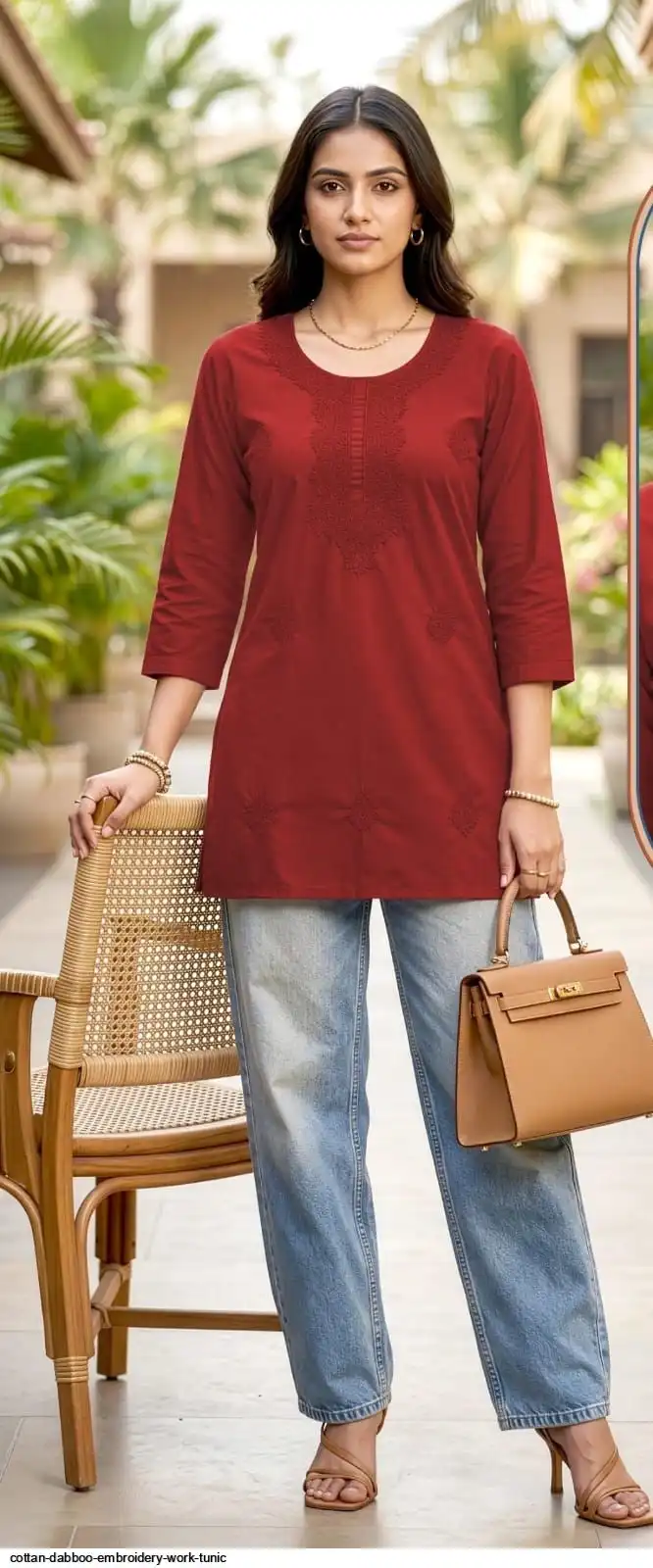 COTTAN DABBOO EMBROIDERY WORK TUNIC E