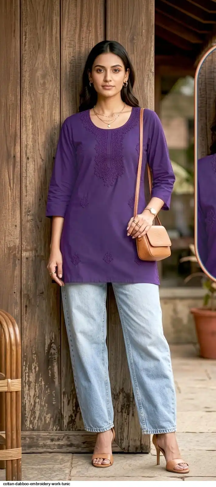 COTTAN DABBOO EMBROIDERY WORK TUNIC J