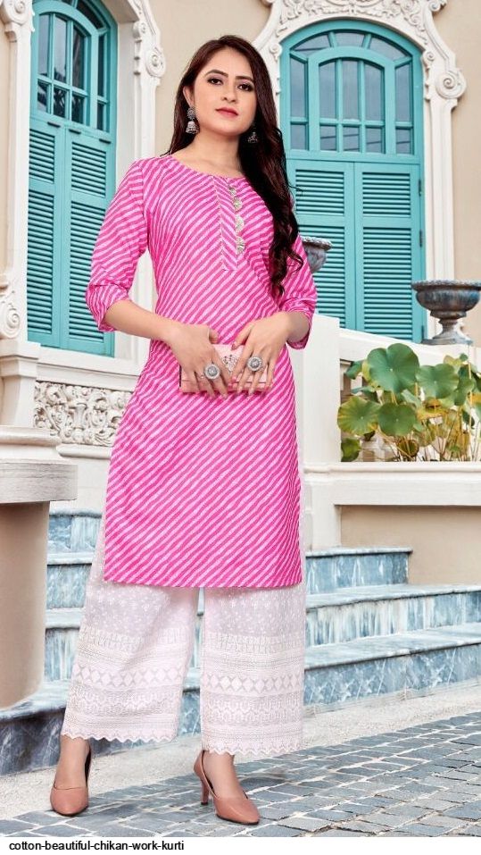 Cotton BEAUTIFUL Chikan WORK KURTI