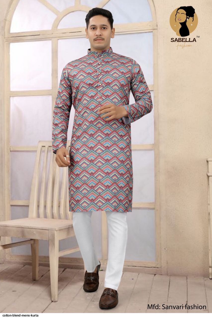 cotton blend mens kurta 35