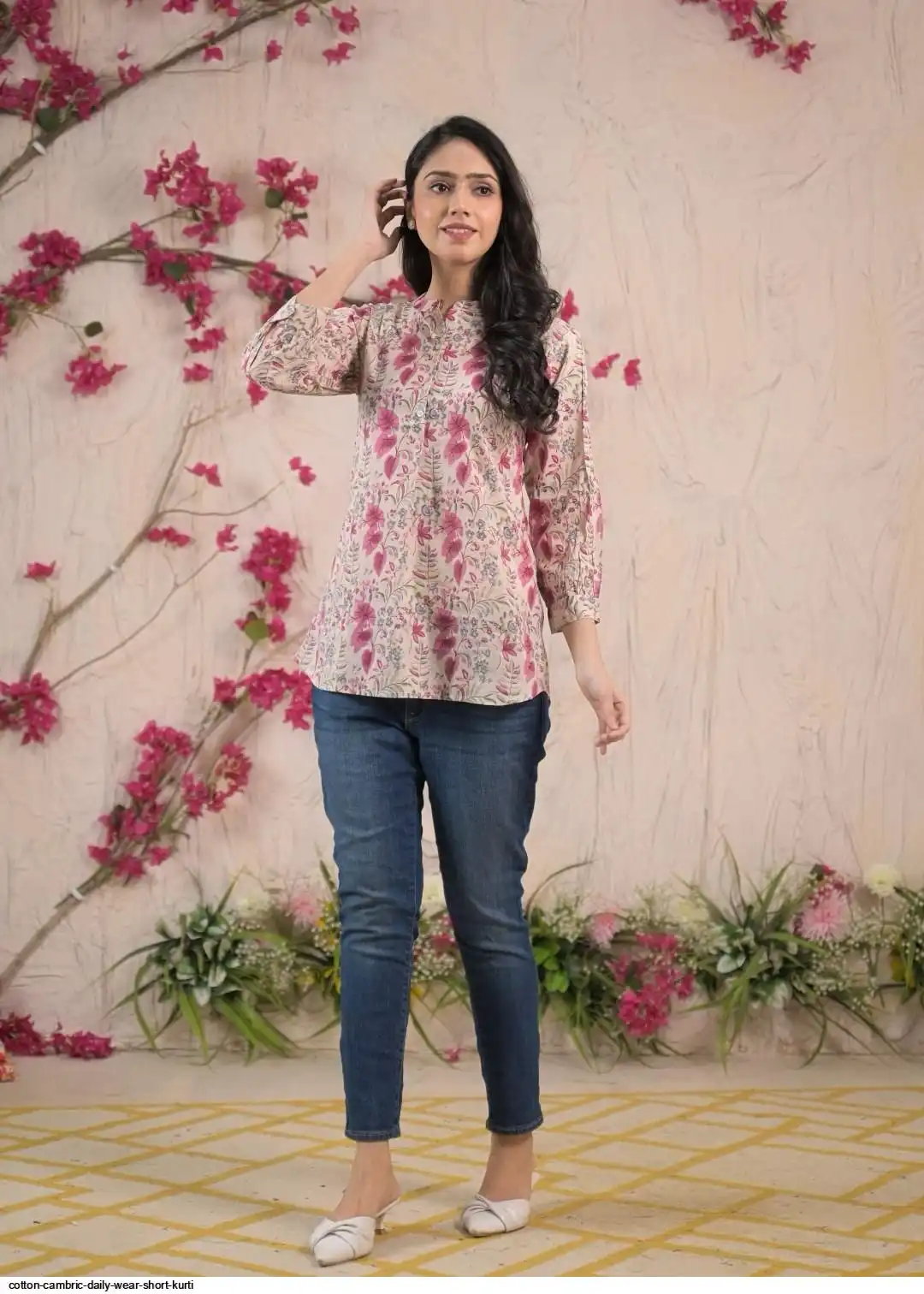 COTTON CAMBRIC DAILY WEAR SHORT KURTI