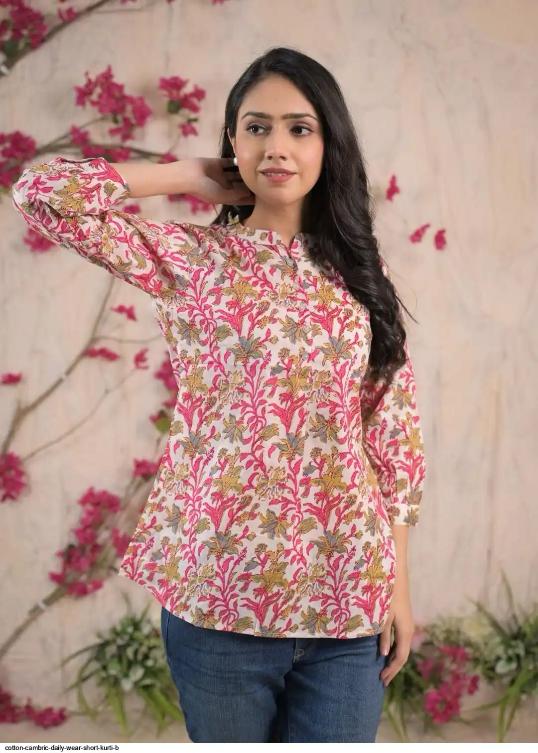 COTTON CAMBRIC DAILY WEAR SHORT KURTI B