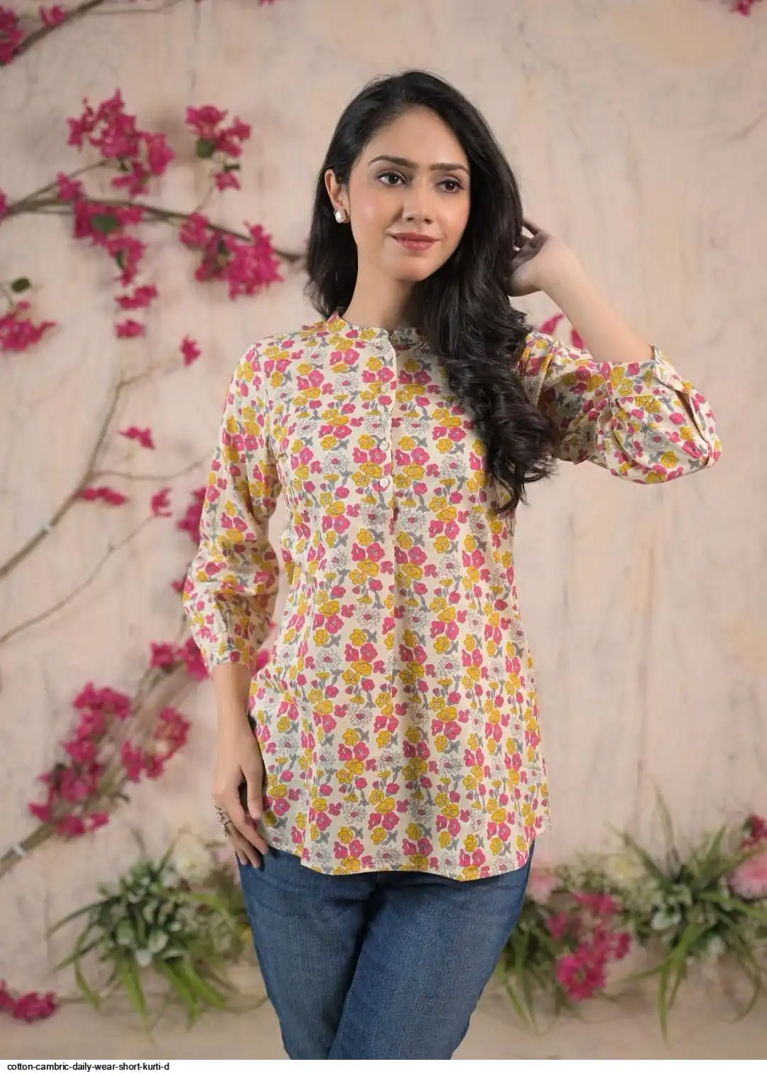 COTTON CAMBRIC DAILY WEAR SHORT KURTI D