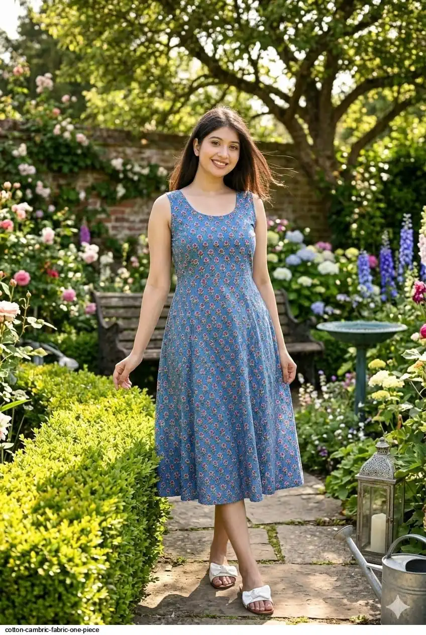 COTTON CAMBRIC FABRIC ONE PIECE 37