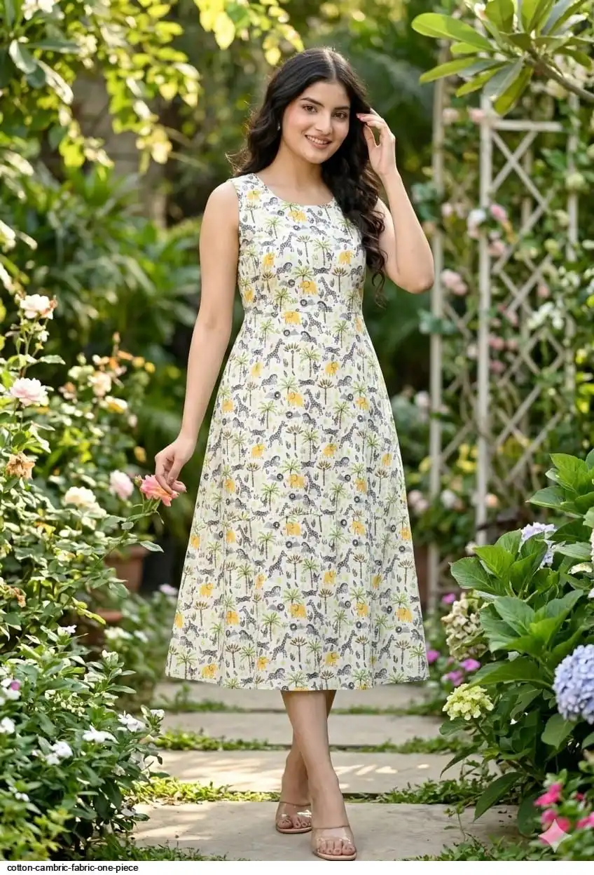 COTTON CAMBRIC FABRIC ONE PIECE 32