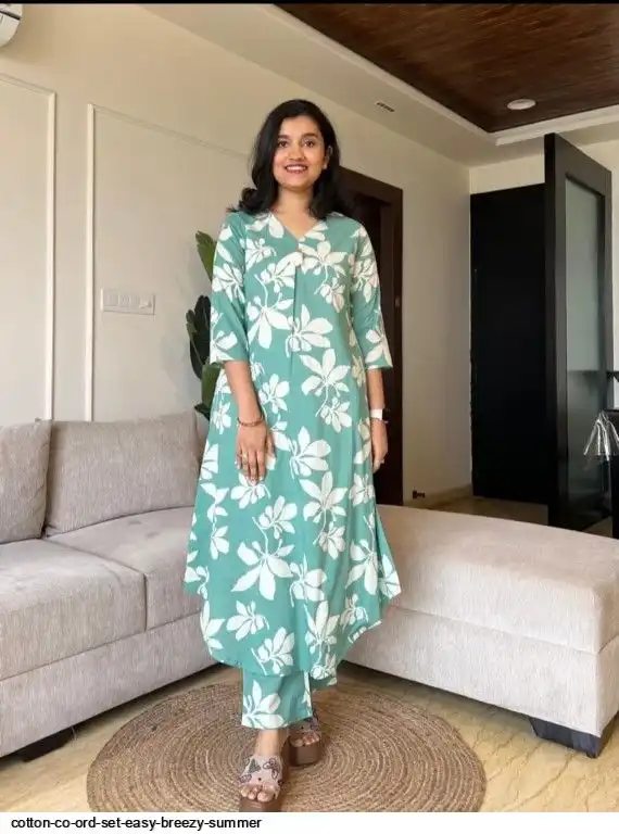 COTTON CO ORD SET EASY BREEZY SUMMER B