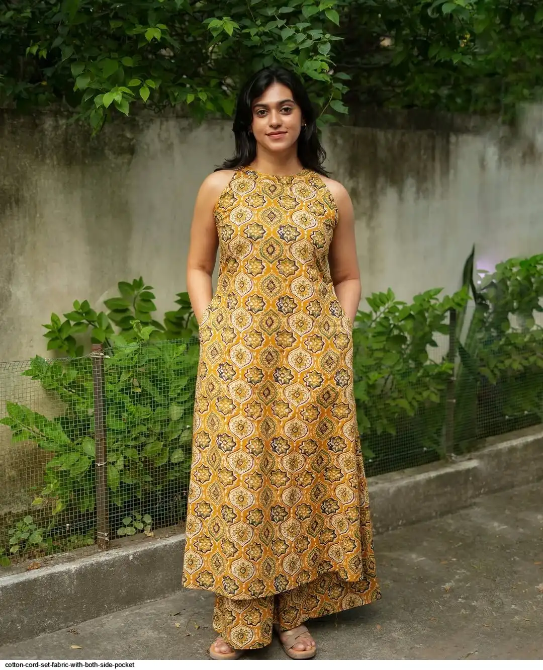 COTTON CORD SET FABRIC WITH BOTH SIDE POCKET C