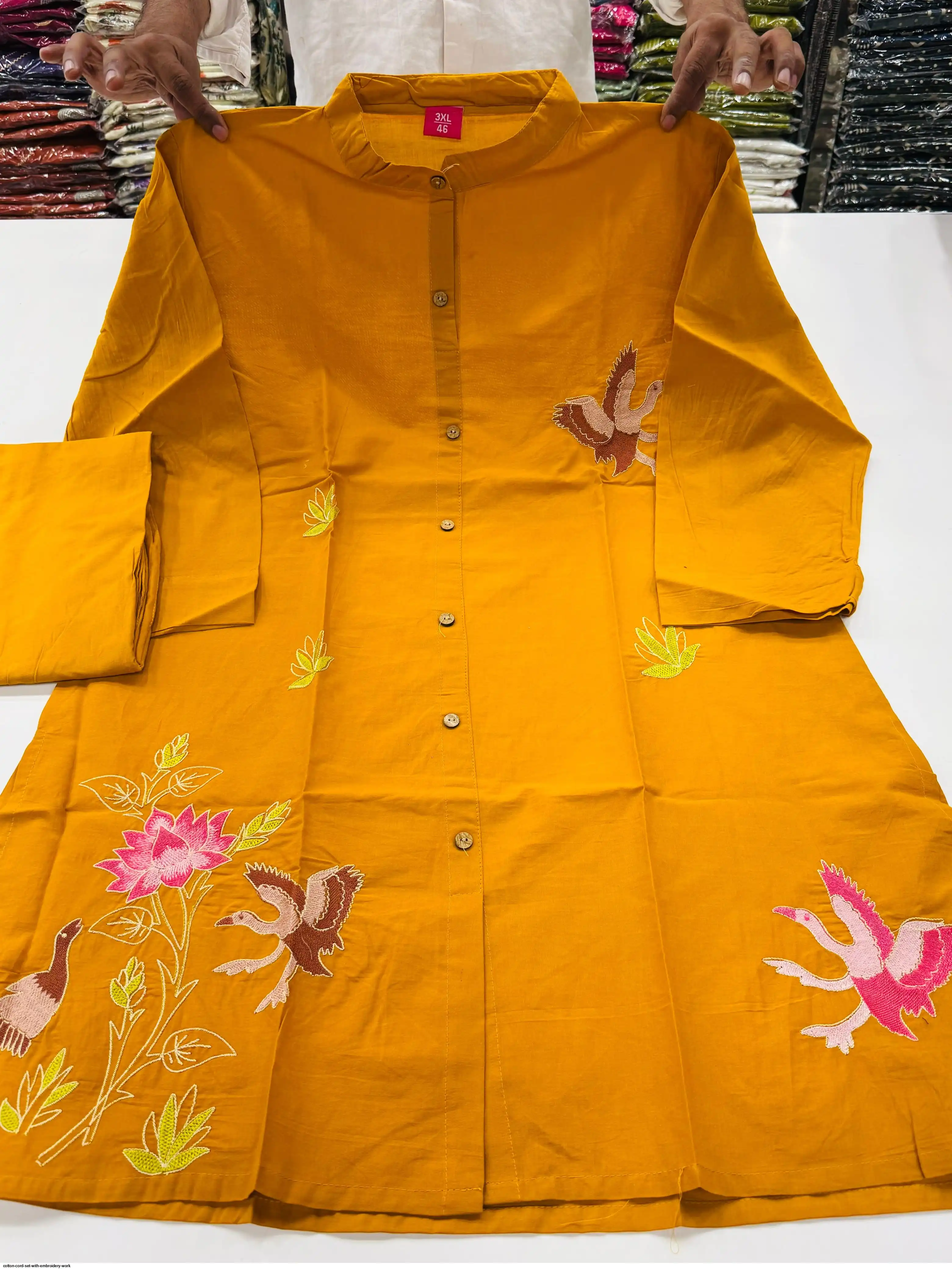 COTTON CORD SET WITH EMBROIDERY WORK B