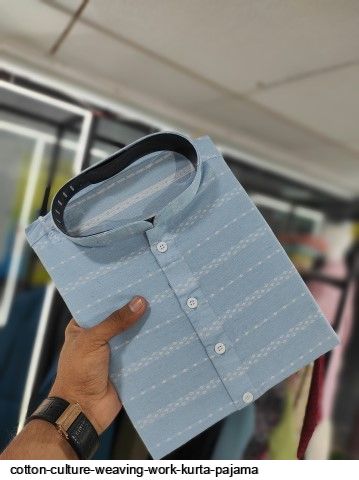 COTTON CULTURE WEAVING WORK KURTA PAJAMA F