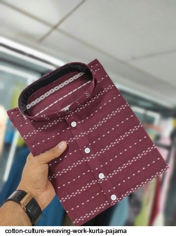 COTTON CULTURE WEAVING WORK KURTA PAJAMA H