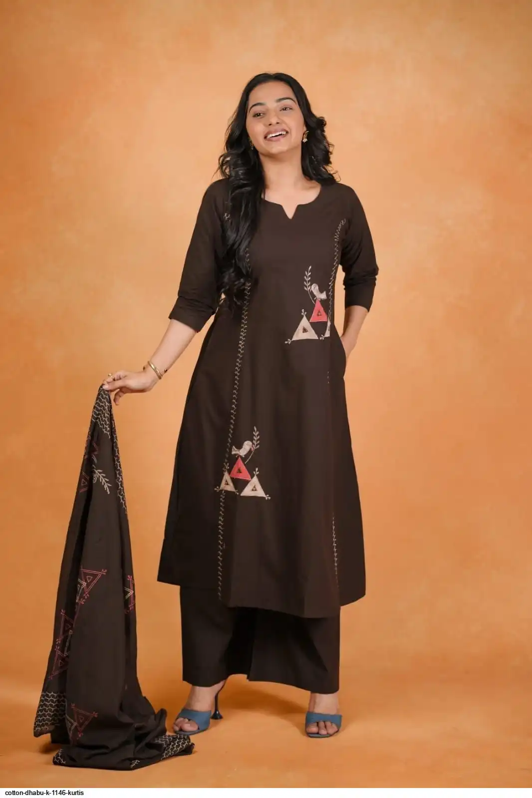 COTTON DHABU K 1146 KURTIS C