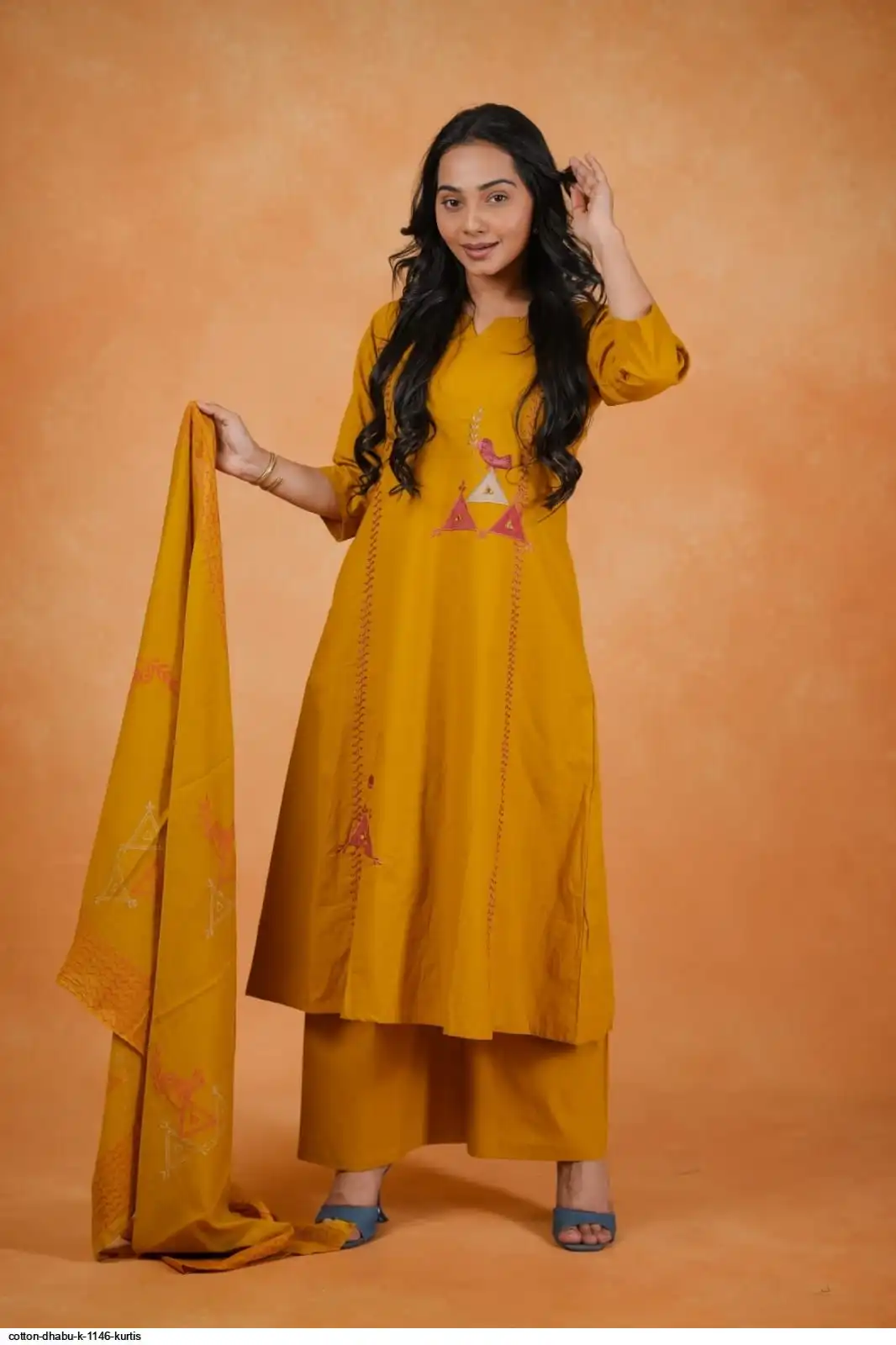 COTTON DHABU K 1146 KURTIS B