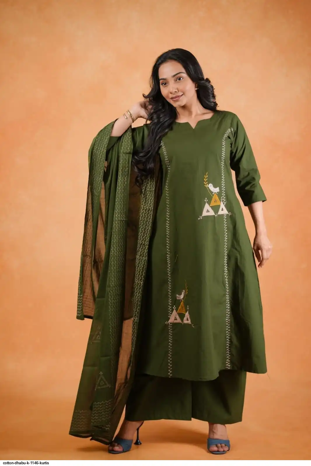 COTTON DHABU K 1146 KURTIS D
