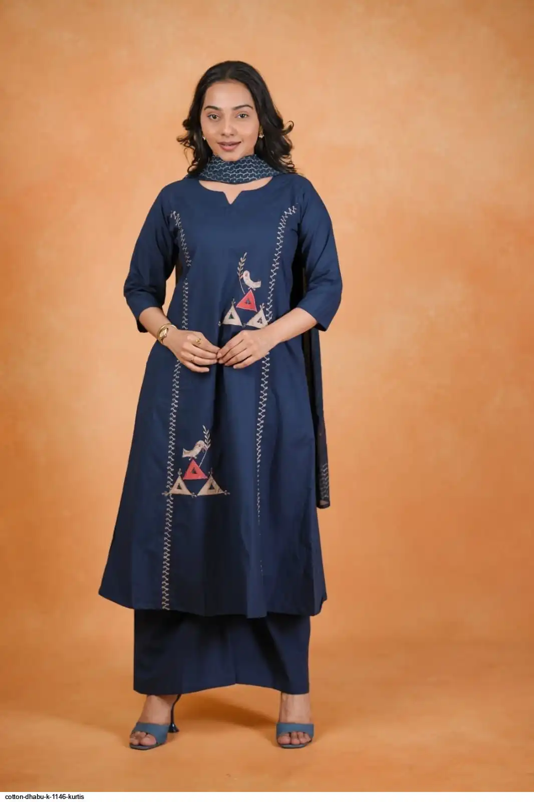 COTTON DHABU K 1146 KURTIS E