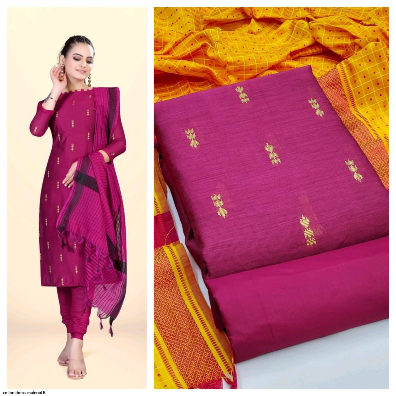 cotton dress material combo offer Cotton Dress Material Cotton Churidar Combo Offer Cotton Dress Material  Cotton Unstitched Salwar Suit Sets With