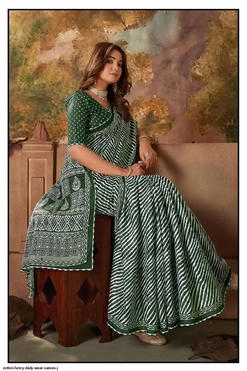 COTTON FANCY DAILY WEAR SAREES J B