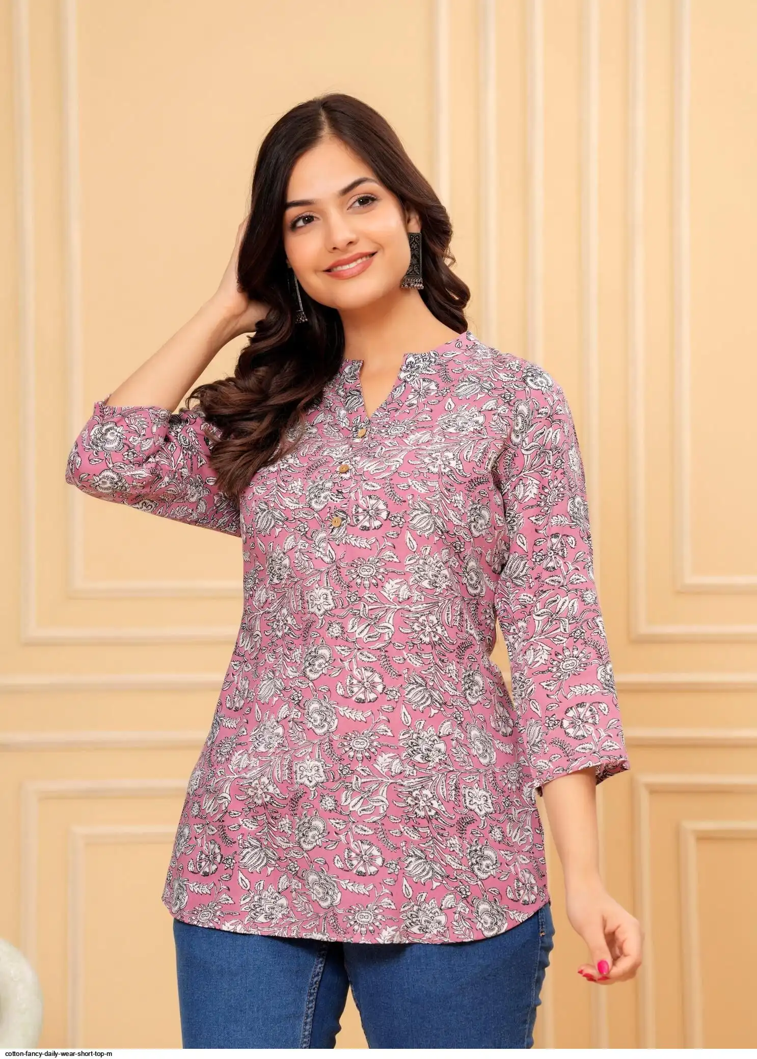 COTTON FANCY DAILY WEAR SHORT TOP M