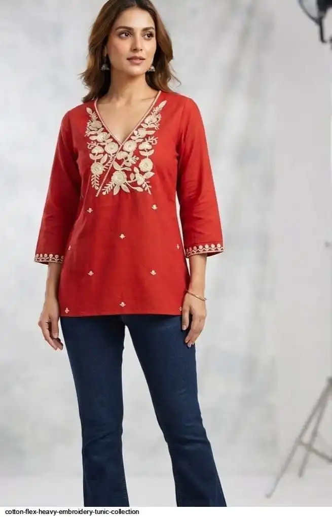 COTTON FLEX HEAVY EMBROIDERY TUNIC COLLECTION G