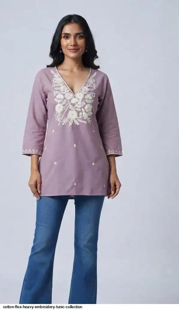 COTTON FLEX HEAVY EMBROIDERY TUNIC COLLECTION C