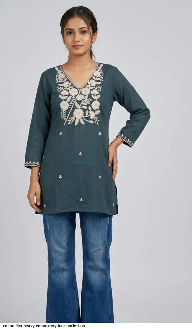 COTTON FLEX HEAVY EMBROIDERY TUNIC COLLECTION A