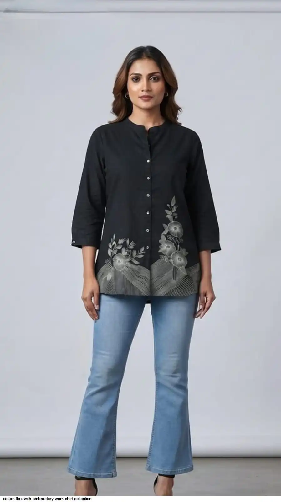 COTTON FLEX WITH EMBROIDERY WORK SHIRT COLLECTION B