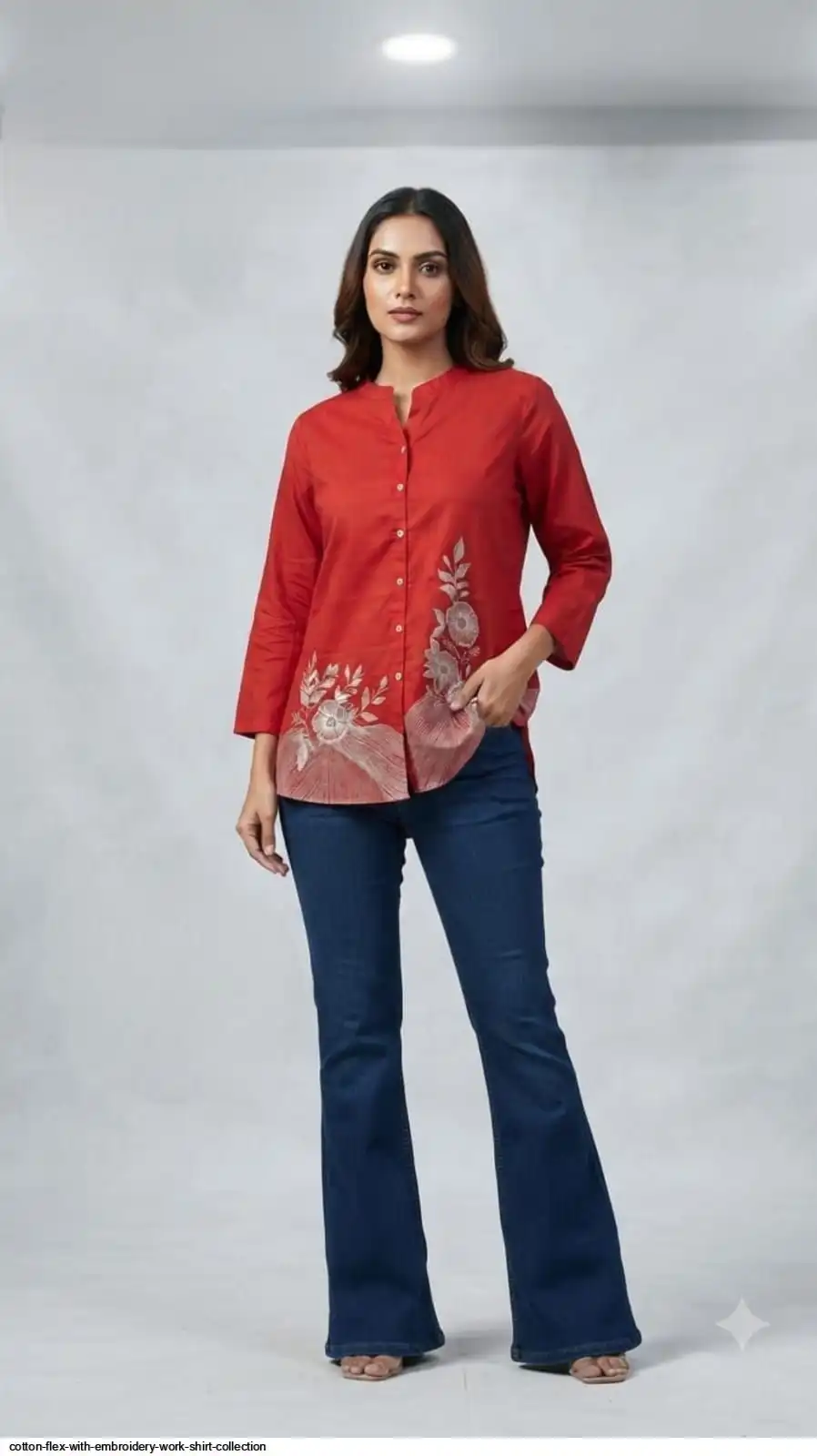 COTTON FLEX WITH EMBROIDERY WORK SHIRT COLLECTION C