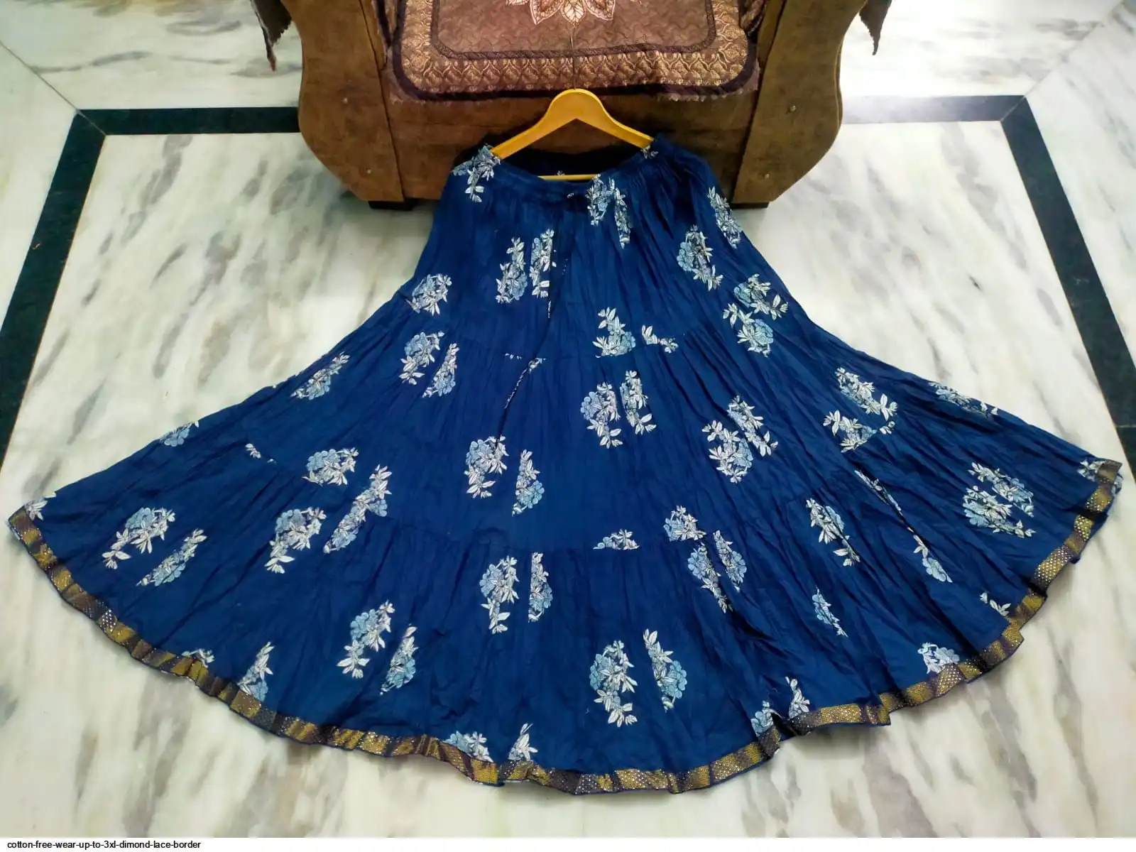 COTTON FREE WEAR UP TO 3XL DIMOND LACE BORDER F