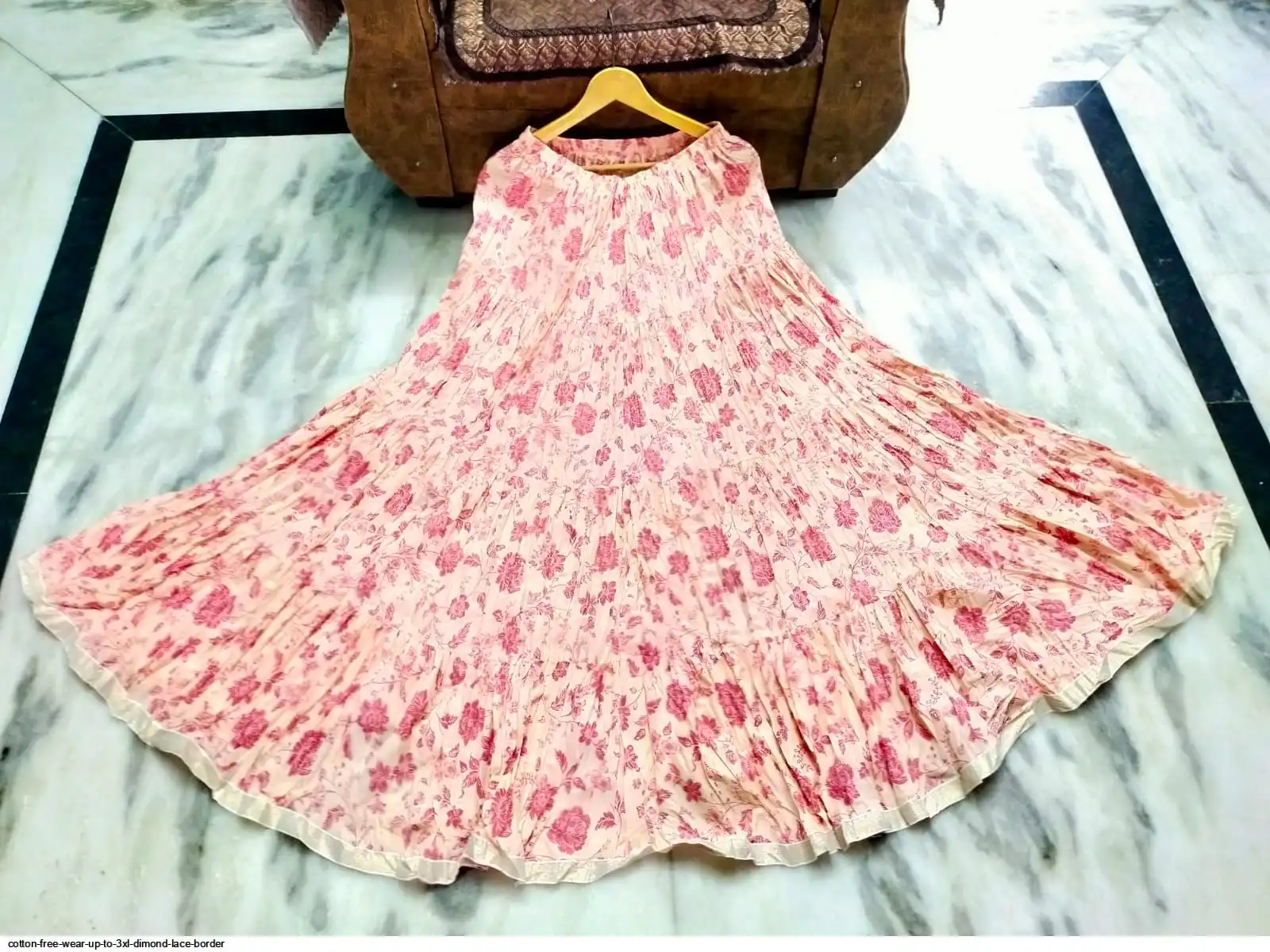 COTTON FREE WEAR UP TO 3XL DIMOND LACE BORDER G