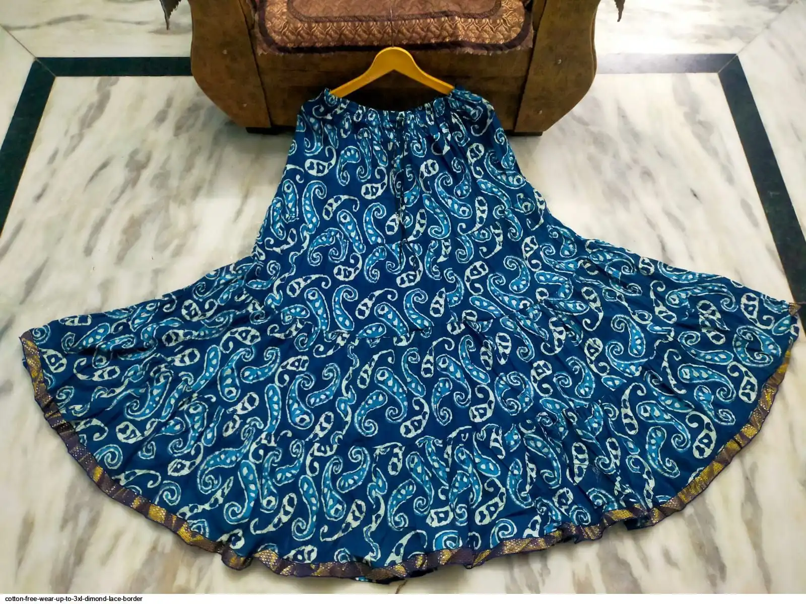 COTTON FREE WEAR UP TO 3XL DIMOND LACE BORDER K