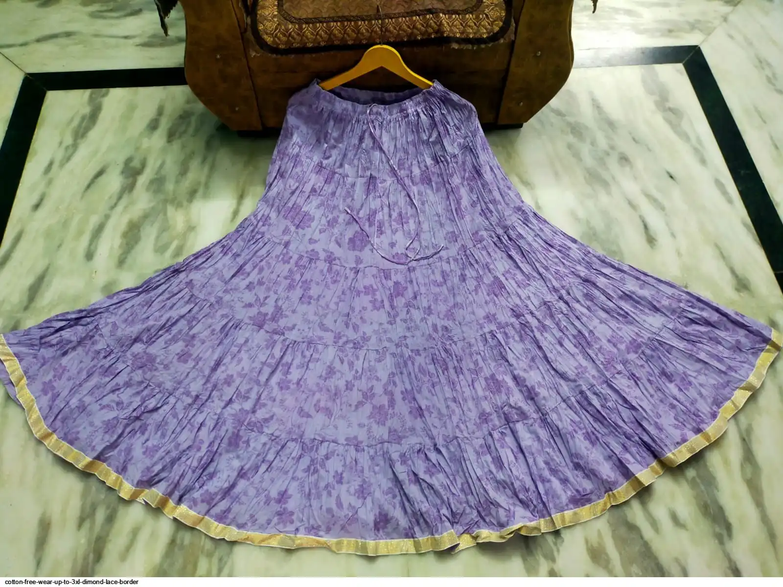 COTTON FREE WEAR UP TO 3XL DIMOND LACE BORDER J