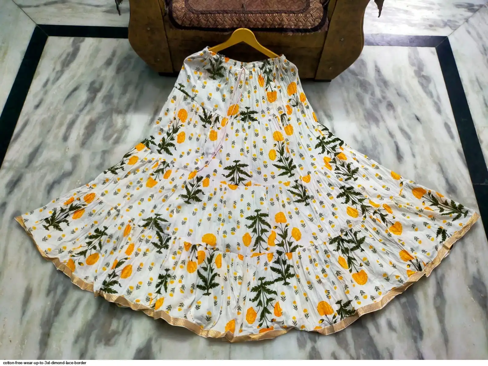 COTTON FREE WEAR UP TO 3XL DIMOND LACE BORDER M