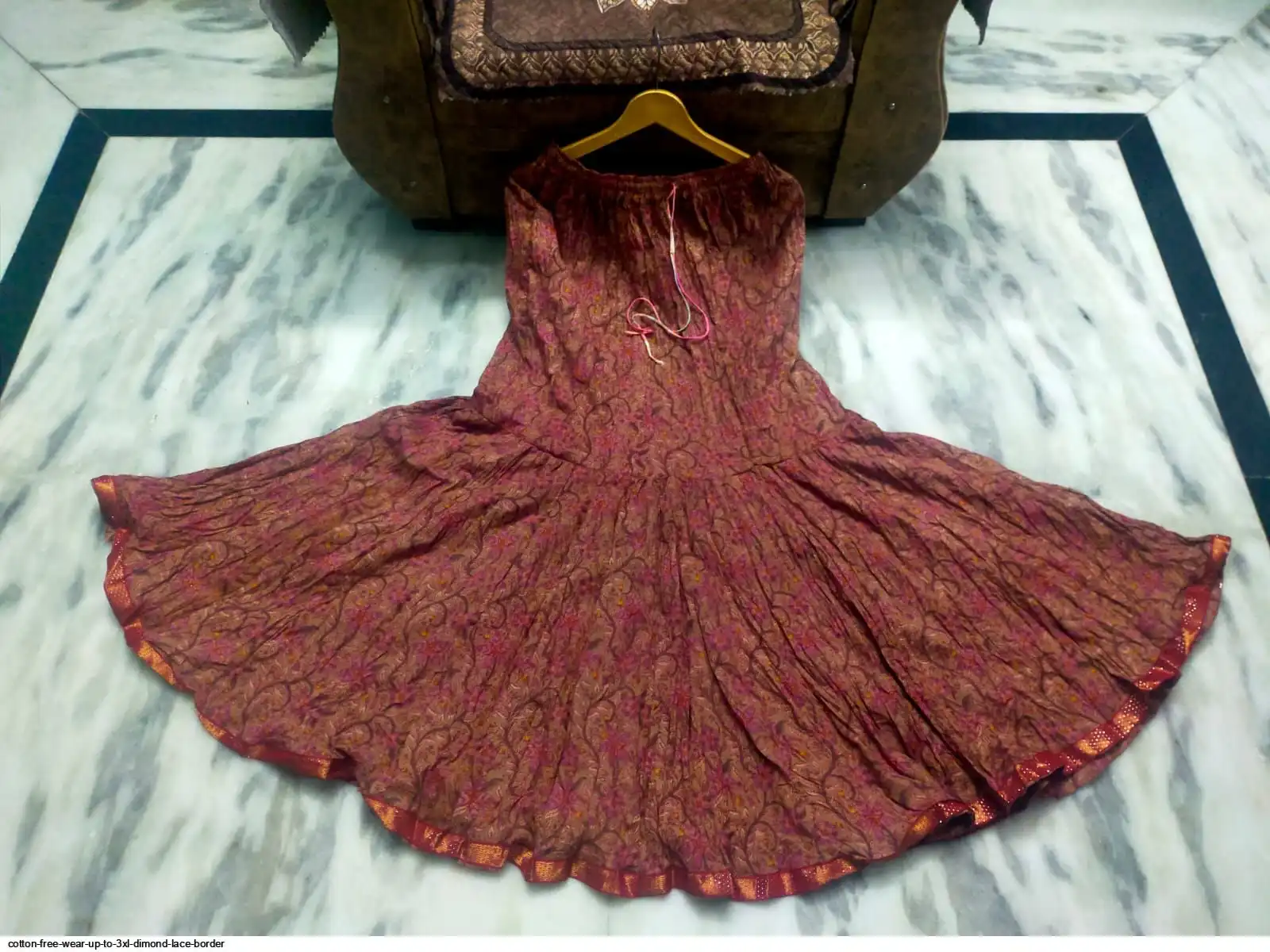 COTTON FREE WEAR UP TO 3XL DIMOND LACE BORDER P
