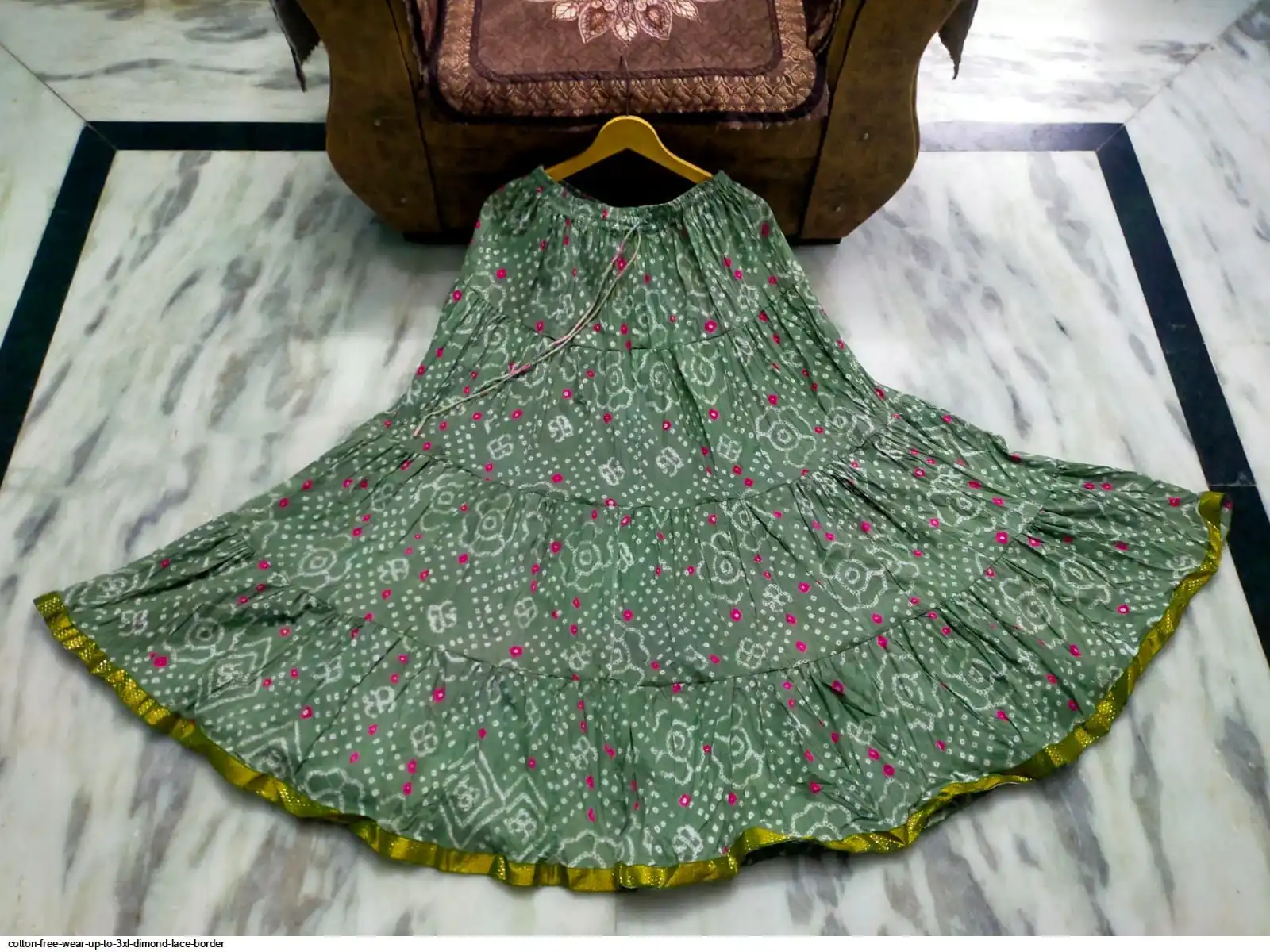 COTTON FREE WEAR UP TO 3XL DIMOND LACE BORDER R