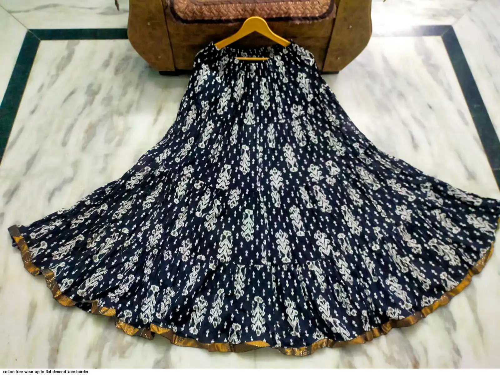 COTTON FREE WEAR UP TO 3XL DIMOND LACE BORDER S