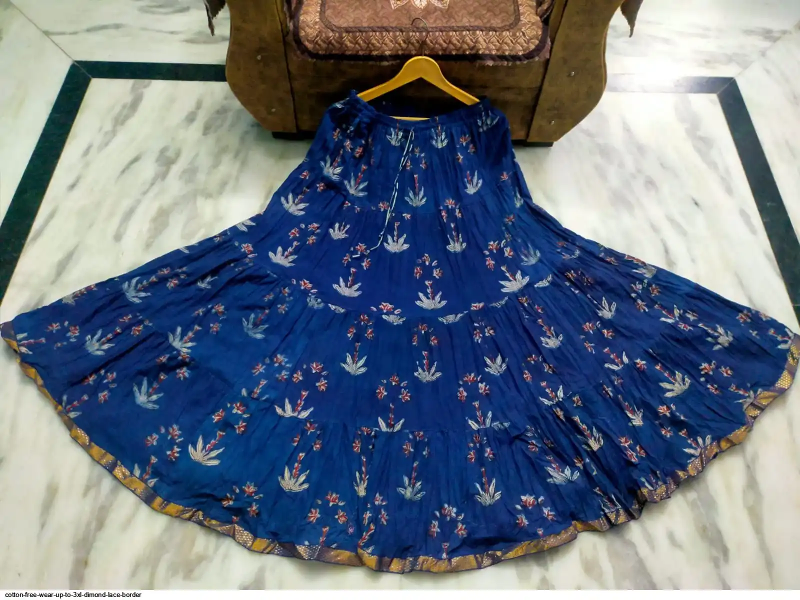COTTON FREE WEAR UP TO 3XL DIMOND LACE BORDER U